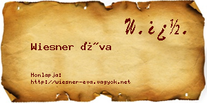 Wiesner Éva névjegykártya