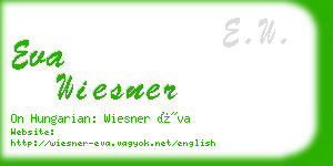 eva wiesner business card